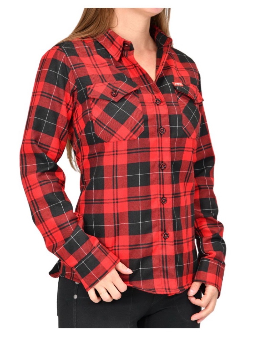 Dixxon Barrett Jackson RARE Flannel Red & Black Plaid Button-Up Shirt